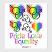 Gay Pride Decals Same-Sex Liefde Stickers (Vel)