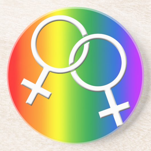 Gay pride Dessous de verre Rainbow Gay pride Boire (Devant)