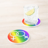 Gay pride Dessous de verre Rainbow Gay pride Boire (Côté)