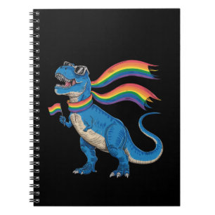 Gay Pride Dino Trex Regenboog Vlag LGBT Ally Notitieboek