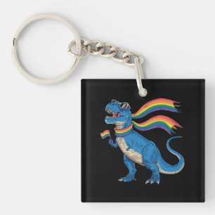 Gay Pride Dino Trex Regenboog Vlag Lgbt Ally Sleutelhanger