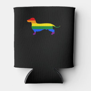 Gay Pride Dog Dachshund Rainbow Flag Blikjeskoeler