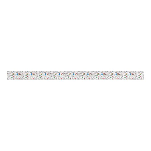 Gay Pride Doodle Pattern Grosgrain Lint (Voorkant)