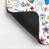 Gay Pride Doodle Pattern Muismat (Hoek)