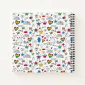 Gay Pride Doodle Pattern Notitieboek (Achterkant)