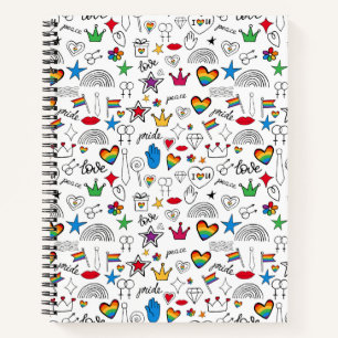 Gay Pride Doodle Pattern Notitieboek