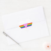 Gay Pride Driehoeksontwerp Hart Sticker (Envelop)