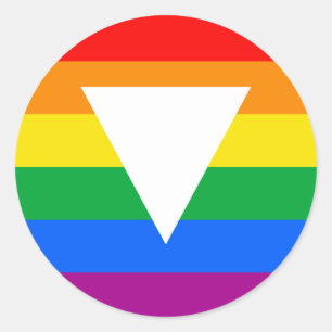 Gay Pride Driehoeksontwerp Ronde Sticker