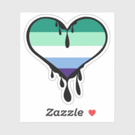 gay pride druppelen hart sticker