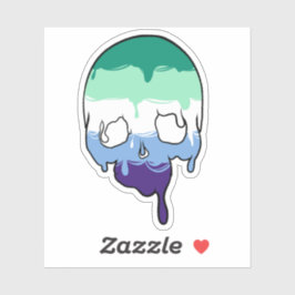 gay pride druppelen schedel sticker