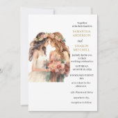 Gay Pride Elegant Blush Bruiloft Kaart (Voorkant)