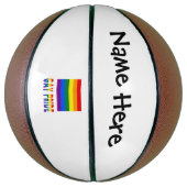 Gay Pride en Rainbow Flag met Jouw naam Basketbal (Verticaal)