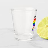 Gay Pride en Rainbow Flag met Jouw naam Shot Glas (Links)