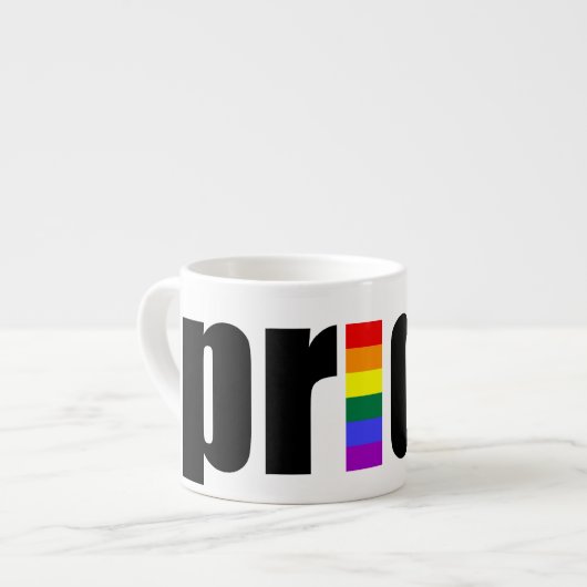 Gay Pride Espresso Kop (Voorkant links)