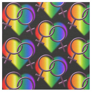 Gay Pride Fabric Rainbow Lesbian Love Fabric Stof
