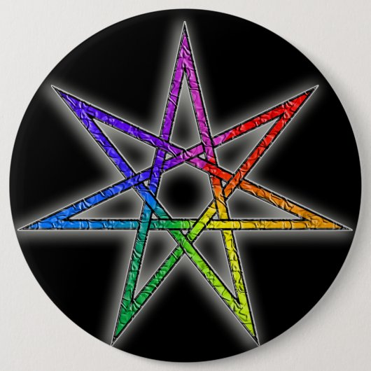 Gay Pride Fairy Star Ronde Button 6,0 Cm (Voorkant)