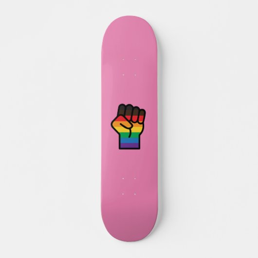 Gay Pride Fist Skateboard (Voorkant)