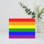 Gay Pride Flag Briefkaart (Staand voorkant)