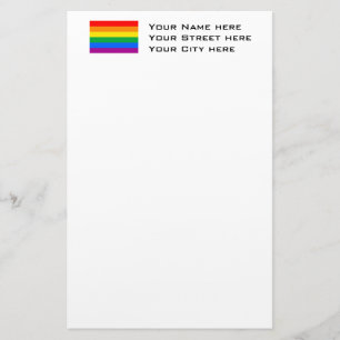 Gay Pride Flag Briefpapier
