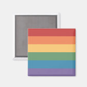 Gay Pride Flag Heathered Magneet (Voorkant / Achterkant)