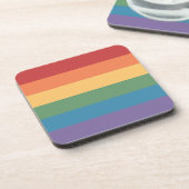 Gay Pride Flag Heathered Square Bier Onderzetter (Linkerzijde)