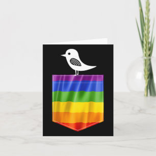 Gay Pride Flag Little Bird LHBT Resist Pride Kaart