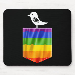 Gay Pride Flag Little Bird LHBT Resist Pride Muismat