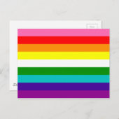 Gay Pride Flag met 9 Stripes Briefkaart (Voorkant / Achterkant)