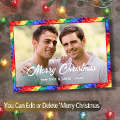 Gay Pride Flag Rainbow Flag Foto Lijst Tekst LGBTQ Kaart