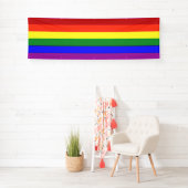 Gay Pride Flag Rainbow Flag Rainbow Stripes Store Spandoek (Insitu)