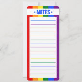 Gay Pride Flag Rainbow Typography Notes Bladwijzer (Achterkant)