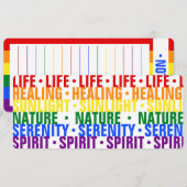 Gay Pride Flag Rainbow Typography Notes Bladwijzer (Voorkant / Achterkant)