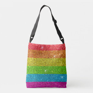 Gay Pride Flag Regenboog Glitter Stripes LGBT Love Crossbody Tas