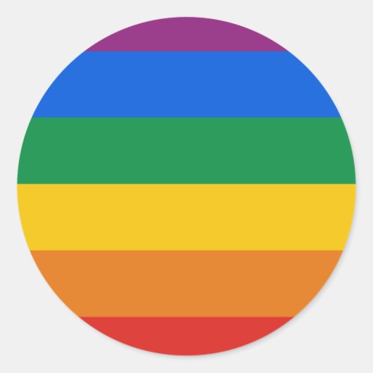 Gay Pride Flag Ronde Sticker (Voorkant)