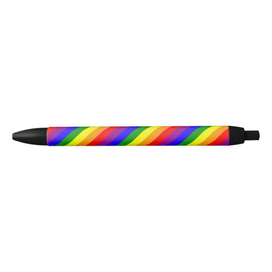Gay Pride Flag Zwarte Inkt Pen (Voorkant)