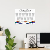 Gay Pride Flags 11 Tabel Wedding Seating Chart Poster (Thuiskantoor)