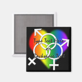 Gay Pride Fridge Magnet Custom Rainbow Love Magnet Magneet (Voorkant / Achterkant)