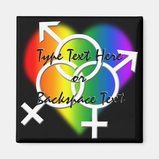 Gay Pride Fridge Magnet Custom Rainbow Love Magnet Magneet (Voorkant)
