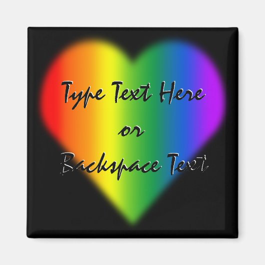 Gay Pride Fridge Magnet Custom Rainbow Love Magnet Magneet (Voorkant)