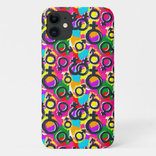 Gay Pride Gender Neon Pattern iPhone 11 Hoesje