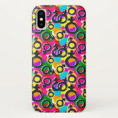 Gay Pride Gender Neon Pattern Case-Mate iPhone Case (Achterkant)