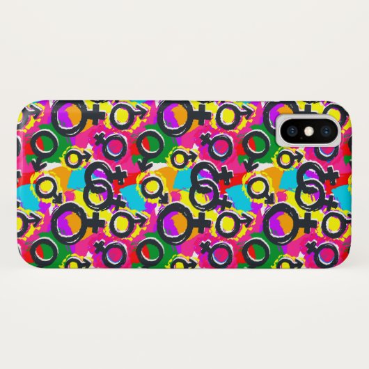 Gay Pride Gender Neon Pattern Case-Mate iPhone Case (Achterkant (horizontaal))