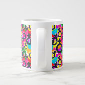Gay Pride Gender Neon Pattern Extra Grote Beker (Achterkant)