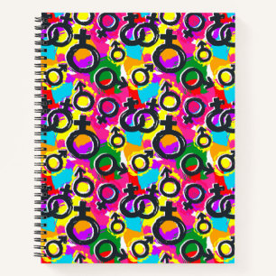 Gay Pride Gender Neon Pattern Notitieboek
