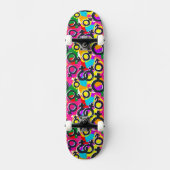 Gay Pride Gender Neon Pattern Skateboard (Voorkant)