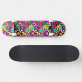 Gay Pride Gender Neon Pattern Skateboard (Horizontaal)