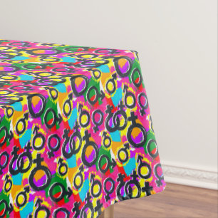 Gay Pride Gender Neon Pattern Tafelkleed
