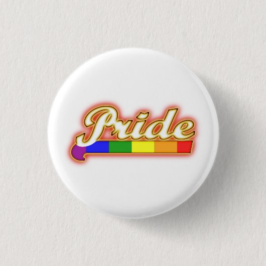Gay Pride Ggloed Pride Ronde Button 3,2 Cm (Voorkant)