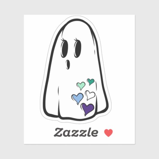 Gay Pride Ghost Sticker (Vel)