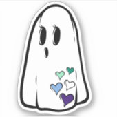 Gay Pride Ghost Sticker (Voorkant)